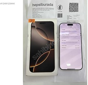 Resim Apple iPhone 16 Pro Max İkinci El TR | 256 GB | Çöl Titanyum 