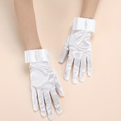 Resim Kadınlar İçin Günlük Kullanım, Düğün ve Tatil Aksesuarları için Beyaz Tam Parmak Eldiven Çifti 