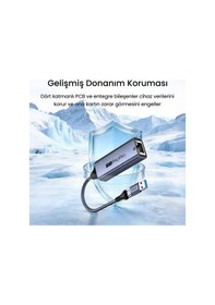 Resim Veggieg Usb-a Ve Type-c 2.5g Gigabit Ethernet Dönüştürücü Adaptör 