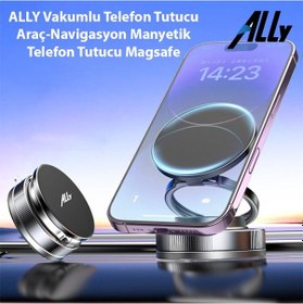 Resim Ally Vakumlu Telefon Tutucu Araç-navigasyon Manyetik Telefon Tutucu Magsafe 