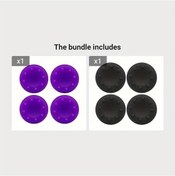 Resim Willowhaven 4'lü Kaymaz Silikon Analog Joystick Başlık Kılıfı - Mor+siyah - Ps2 Ps3 Ps4 Ps5 Xbox One Switch Pro 