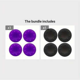 Resim Willowhaven 4'lü Kaymaz Silikon Analog Joystick Başlık Kılıfı - Mor+siyah - Ps2 Ps3 Ps4 Ps5 Xbox One Switch Pro 