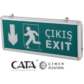 Resim 5 Adet Cata Ct 9167 3w Çift Yönlü Ledli Exıt Çıkış Armatürü 