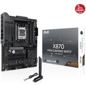 Resim Asus X870 Max Gamıng Wıfı7, 4xddr5, 3x M2, Hdmı, Dp, Type-c, Wi-fi 7, Bluetooth V5.3, Am5 Soket Gamıng Anakart 