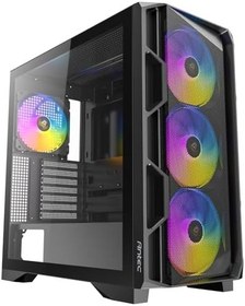 Resim Antec AX1000 ARGB, 4 x 140mm ARGB PWM Fanlar Dahil, Fan Kontrol Cihazı, Aynı Anda 9 Fana kadar, Tip-C 3.2, Tam Görünüm Temperli Cam Yan Panel, 360mm Radyatör Desteği, Orta Kule ATX PC Kasası 