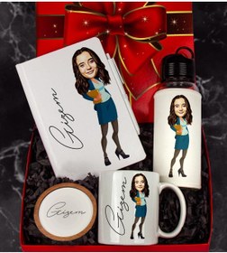 Resim Ejoya Kişiye Özel Karikatür Tasarım Hediye Paketi 96532 