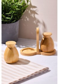 Resim Duke Bambu 2 Parça Standlı Tuzluk-biberlik Dogalbambu Bambu 