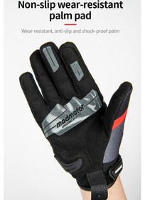 Resim Madmotor Mt-21 Protection Koruyucu Motorcu Eldiveni Touch Uyumlu Kaymaz Korumalı Erkek Eldiveni Eldiven 