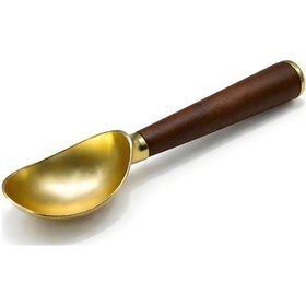 Resim Prateg Akasya Saplı Gold Dondurma Kaşığı Kahverengi 