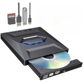 Resim Sones B21-y 3.0 Usb Harici Mobil Çok İşlevli 5'i 1 Arada Dizüstü Bilgisayar Tipi C Dvd Kaydedici Optik Sürücü 