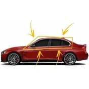 Resim Bmw F30 Cam Çerçevesi Krom Paslanmaz Çelik Krom 