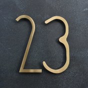 Resim 8 İnç Metal Yüzen Kapı Numarası İşareti, Modern Sanatsal Dekoratif Kapı Plakası - Altın Sokak Ev Adresi Numaraları Göz Alıcı. 