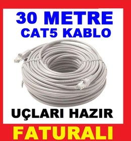 Resim 30 Metre Bakir Internet Ethernet Kablosu 