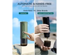 Resim Outin Espresso Kahve Makinesi Elektrikli Taşınabilir 3-4 Dakika Kendinden Isıtmalı, 20 Mini Bar 