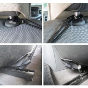 Resim Oto Koltuk Arası File Ahtapot Ağ Düzenleyici Araç İçi Organizer Tek Cepli 30x28cm Siyah 