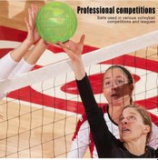 Resim Vkemall Yeşil Işıklı Pu Topu - Gece Görünür Rekabet Ve Plaj Voleybolu, Eva + Kauçuk Konstrüksiyonu, 420-445g Ağırlık, P506 Modeli Yeşil 