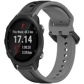 Resim Sones Garmin Forerunner 245 Müzik 20mm Dışbükey Döngü İki Renkli Silikon Saat Kordonu 