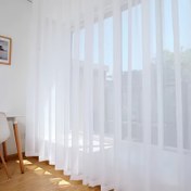 Resim 1 adet 9'x9' (70.61cm x 70.61cm) Fransız ilhamlı romantik beyaz şeffaf perde paneli, %100 Polyester ile şeffaf ince voile, yumuşak ve ısıya dayanıklı, astarsız, makinede yıkanabilir - Oturma odası, yatak odası, mutfak penceresi dekorasyonu için ideal, oturma odası için perde 