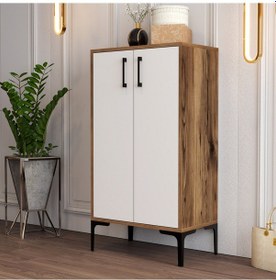 Resim Variant Prag Ayakkabılık - Ceviz / Beyaz 