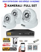 Resim Ids - 3 Kameralı 1080P Fullhd 5Mp Sony Lensli Kamera Seti - 2028 