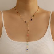 Resim Günlük Giyim ve Partiler için Çok Yönlü Katlama Takıları, Altın Tonlu Kırmızı, Mavi, Yeşil ve Daha Fazlası İçeren Reçine Boncuklarla, Rahat veya Resmi Durumlar İçin Mükemmel, Canlı Kolye, Dayanıklı Reçine Boncuklar, Kolye Aksesuarları 