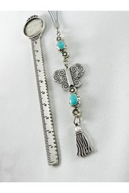 Resim biuti Turkuaz Metalik Boncuklu Metal Kelebek Araba Dikiz Ayna Süsü/Püsküllü Yeni Araba Hediyesi 