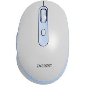 Resim Everest Sm-bt42 Usb Beyaz/mavi 3in1 Bluetooth Ve 2.4ghz Şarj Edilebilir Kablosuz Mouse 