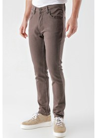 Resim Morven Erkek Kahve Mevsimlik Pamuk 5 Cep Slim Fit Jean Pantolon 25ms003008400 Kahve Kahve Kahverengi 