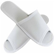 Resim 100 Çift Biyeli Spa Terliği Önü Açık Kaymaz Tabanlı Beyaz Otel Terliği Tek Kullanımlık Kullan At Beyaz 