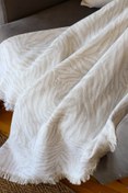 Resim Koza Mix towel Çekyat Koltuk Örtsü Zebra Gri 160x220cm Pamuklu 