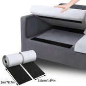 Resim Kaymaz Koltuk Minderi Bantı 2 Rulo, 3.78cm x 199.95cm Ağır Hizmet Tipi Şerit Kumaş Yapışkanı, El Yapımı El Sanatları Yapıştırma Bandı - Kanepe Minderlerinin Kaymasını Önler, Kumaşlar, Dış Mekan Veranda Matları, Halı Pedleri için Uygun 