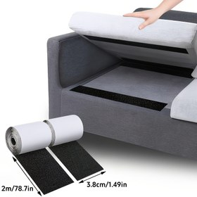 Resim Kaymaz Koltuk Minderi Bantı 2 Rulo, 3.78cm x 199.95cm Ağır Hizmet Tipi Şerit Kumaş Yapışkanı, El Yapımı El Sanatları Yapıştırma Bandı - Kanepe Minderlerinin Kaymasını Önler, Kumaşlar, Dış Mekan Veranda Matları, Halı Pedleri için Uygun 