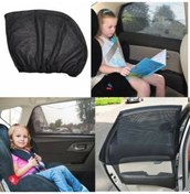 Resim 2 Adet Oto Yan Cam Perdesi Araba Arka Kapı Güneşlik Araç Çocuk Ve 