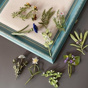 Resim Men Retro Flower Faux Pearl Brooches Pins, Palace Style Plant Enamel Pin Corsage, Wedding Party Badges Jewelry, Ideal choice for Gifts 