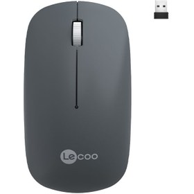 Resim Lecoo Ws214 Kablosuz 1200dpı 3 Tuşlu Sessiz Dizüstü, Pc, Mac Için, Usb Alıcı Ile Optik Mouse Gri 