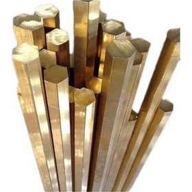 Resim 9 mm Altıköşe Altıgen Pirinç Çubuk - 3 METRE 