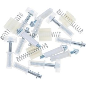 Resim 16 Parça Kapı Donanımı Kılavuz Rayı Aksesuarları Sürgülü Kapı Gardırop Kapısı Dolap Sürgülü Kapı Kasnağı Karavan İçin Sürgülü Kapı Kılavuzu 