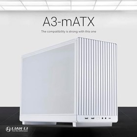 Resim Lian Li A3-mATX-26.3L Mikro Form Faktörü Kasası-Esnek Güç Kaynağı Kurulumu-Fan Dahil Değil-Destekler 360mm AIO-Modülerlik Tasarımı-M-ATX ve ITX Anakart-DAN İşbirliği-Beyaz (A3W.US) 