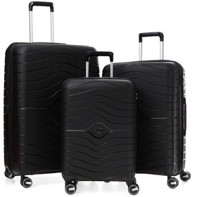 Resim Ççs 5242 Polipropilen Battal & Körüklü 3 Lü Valiz Seti-siyah Siyah 