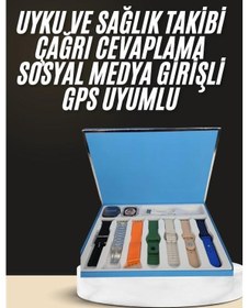 Resim 7 Kordonlu Unisex Akıllı Saat Çoklu Kordon Seçeneği Amoled Ekran 