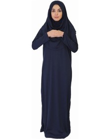 Resim Zehranaz Namaz Elbisesi Lacivert Fermuarsız Namaz Elbisesi Lacivert 