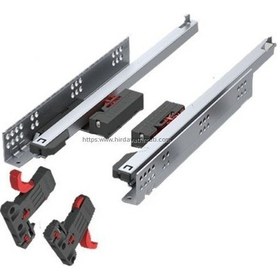 Resim Samet Bas Aç İtmeli Kulpsuz Çekmeceler İçin Tek Açılım Push Open Çekmece Rayı 