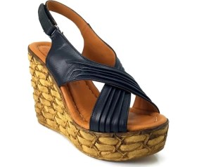 Resim Bags Shoes Venüs 2112201Y Kadın Deri Yüksek Dolgu Taban Sandalet 