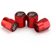 Resim 4 Adet/takım Araba Vana Kapağı Motosiklet Lastik Dekorasyonu, Renk: Kırmızı 