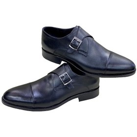 Resim Erkek Tokalı Kösele Taban Deri Siyah İçi Deri Ayakkabı Sula 