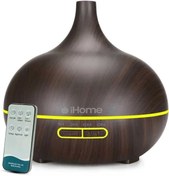 Resim AyrStore iHome 025 Renkli Aromaterapi Difüzör ve Ultrasonik Hava Nemlendirici Buhar Makinesi (Koyu Kahve) 