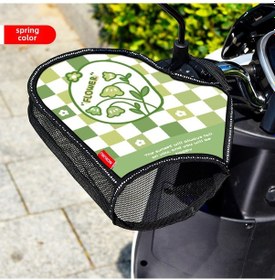 Resim Youmex Motosiklet Ve Elektrikli Araçlar İçin Yazlık Uv Koruma, Su Geçirmez Isı Yalıtım Eldivenleri Yeşil Renk, Tek Boyut 