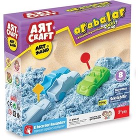 Resim Art Sand Arabalar Seti 500 Gr. - Oyun Kumu Seti - Kinetik Kum Seti - Natural Kum - Doğal Kum Renkli 