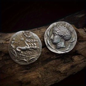 Resim Eski Yunan ve Roma Mitolojisi Tanrıçası Saviouria Kanser Koruyucu Metal Madalyon El Sanatları Süsü Hediye Karar Çipi Kopyası 