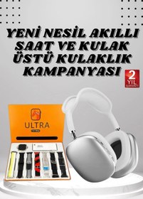 Resim Toptan Bulurum Kulak Üstü P9 Kablosuz Bluetooth Kulaklık ve 7 Kordonlu Akıllı Saat 